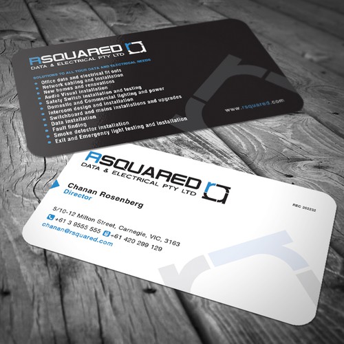 Help RSQUARED DATA & ELECTRICAL PTY LTD with a new stationery デザイン by Cole.