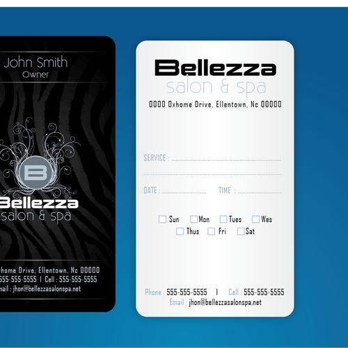 New stationery wanted for Bellezza salon & spa  Réalisé par FishingArtz