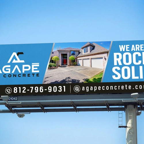 AN AMAZING CONCRETE COMPANY BILLBOARD NEEDED Aprox 14’ tall and 48’ wide Design by Graphics House