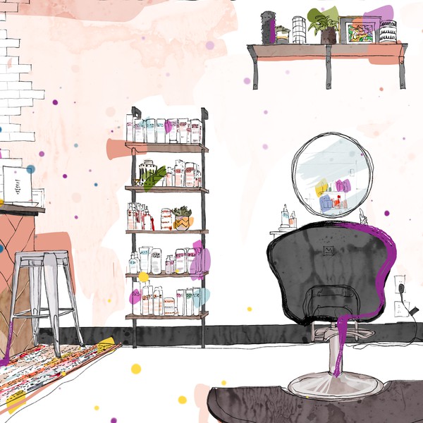 Salon Space Illustration