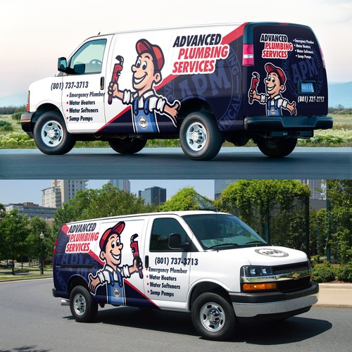 Looking for an eye catching Plumber van wrap Design by Nadun Prabodana