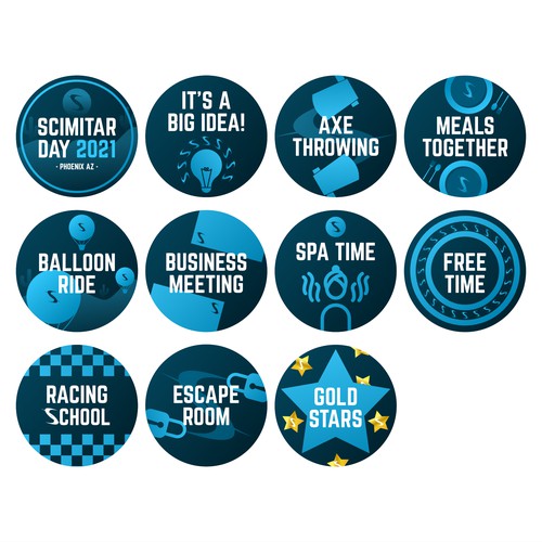 Cool Badges for Team building Design by DefoDesigns