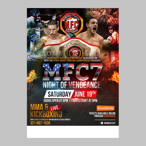 Design Creat our next Amatuer MMA Event Flyer- MFC 7: Night Of Vengeance por EPH Design (Eko)