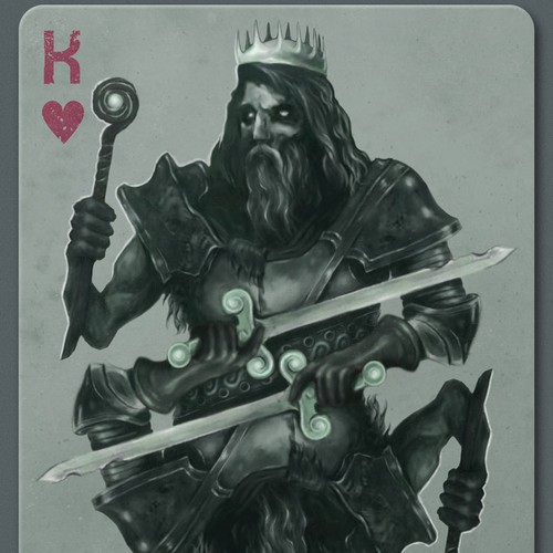 We want your artistic take on the King of Hearts playing card Design por Discovertic