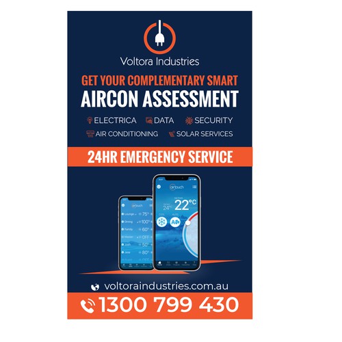 Voltora Industries Back Wall Banner Design by Sketch Media™