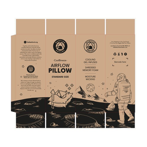 Fun Carton Design for a Super Airflow Pillow Design by basliktalha