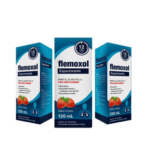 Llamativo empaque para FLEMOXOL Design by creationMB