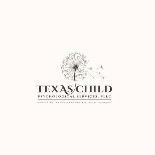 Hand-drawn dandelion logo for child psychologist Design by mikellyle