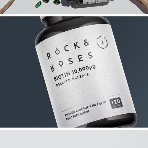 コンペ「Minimal Supplement Label for a Vitamin Bottle」のデザイン by Nandita Palさん 