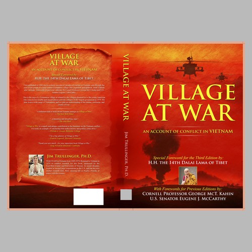 Cover for Third Edition of Classic Work on the Vietnam War. Special Foreword by H.H. the Dalai Lama. Design réalisé par marpon jake