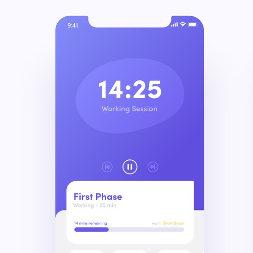 Design a beautiful Pomodoro app Design by Volodymyr Boiarinov