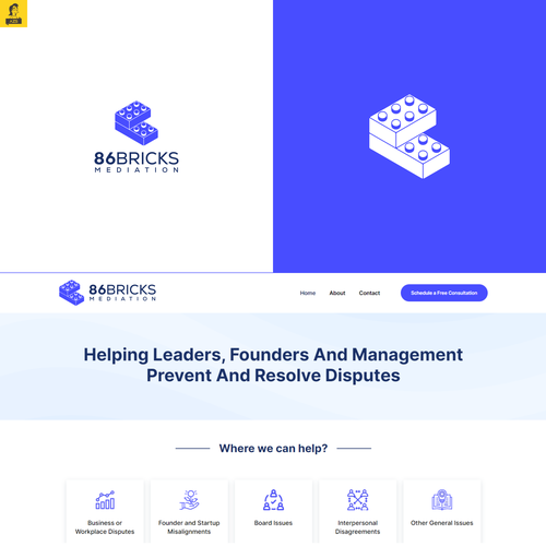 Lego-style bricks logo for Mediation and Coaching Business-ontwerp door AZS