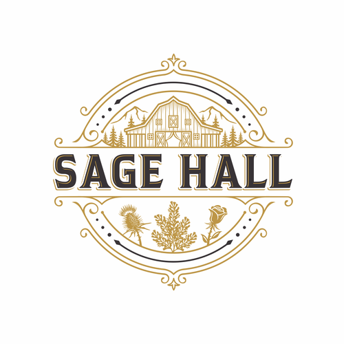 Sage Hall - Country Swing Dance & Wedding Venue Logo Design by IrfanSe