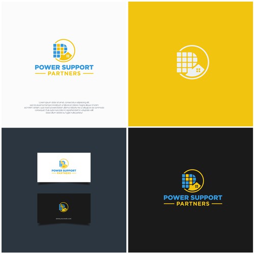 Home Generator Company Logo Design - Power Support Partners Design by WanExpert™