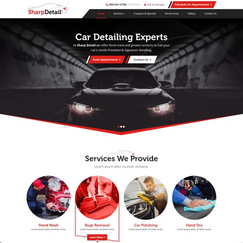 car detailer website design