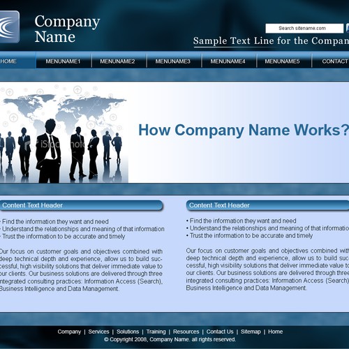 1-3 Page Website Template Design von techsp123