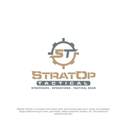Tactical gun and gear company logo design | StratOp Tactical Design by Brainfox