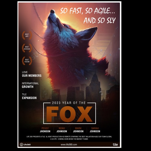 Design di Life360 2023 Year of the Fox Poster di Bittu2015