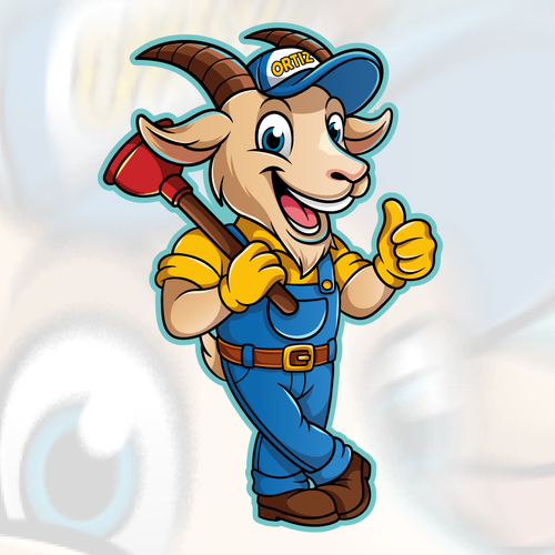 Design a bold GOAT mascot logo for a San Diego plumbing company Design by Evanscrea™