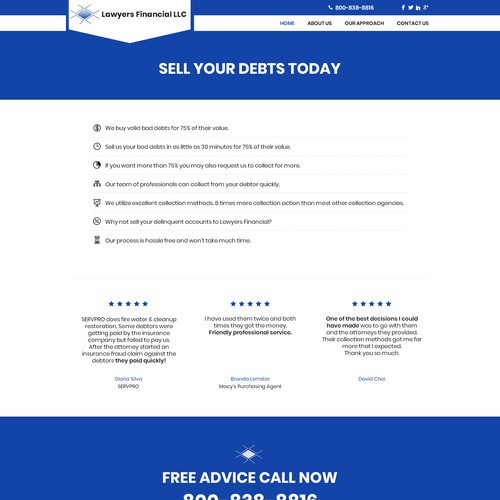 Debt Collection Website Design by Creative GS