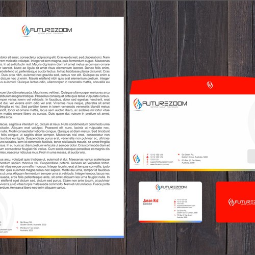 Business Card/ identity package for FutureZoom- logo PSD attached Diseño de yusakagustinus