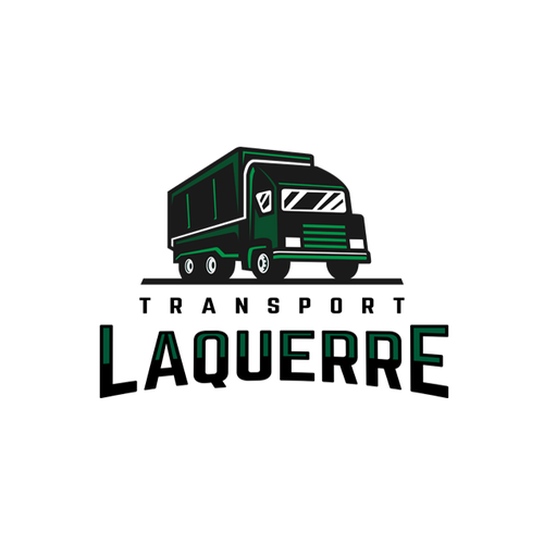 Create a capturing image semi truck with company name and a little green color | Logo design contest