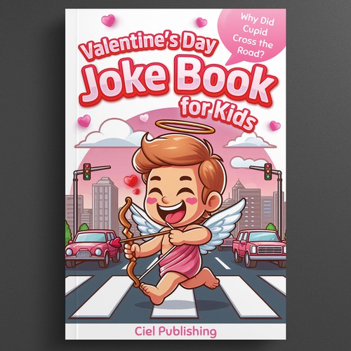 Book cover design for catchy and funny Valentine's Day Joke Book Design por Rezy