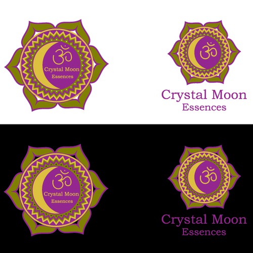 Logo for Crystal Moon Essences - remedies for harmonic rebalance and well-being Design by pemacreative