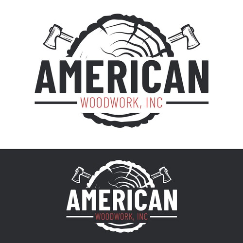 American Woodwork news a new logo Design by GeorgioDesigns