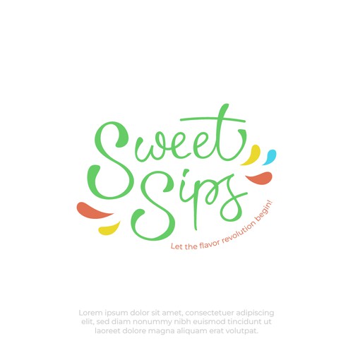 Sweet Sips logo design Diseño de jasminerhmptr