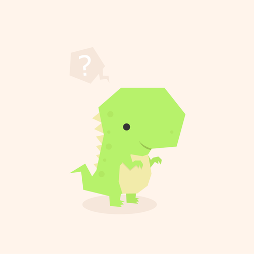 draw a cute T-REX icon/mascot Réalisé par ies