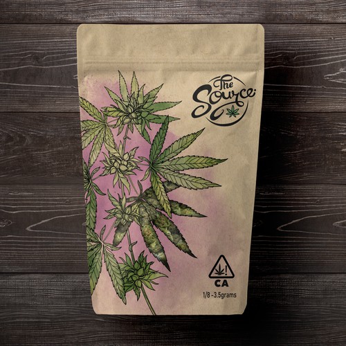 Cannabis Flower Bag Design Design by ░md