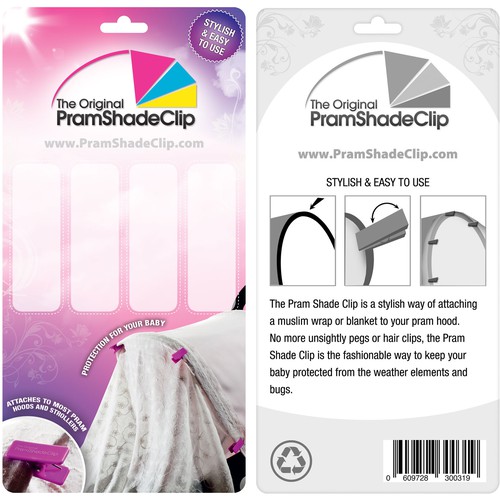 Create the next product packaging for Pram Shade Clip Diseño de zakazky
