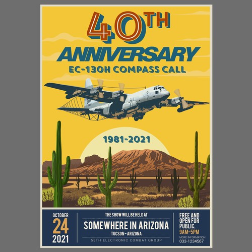 Air Force Flying Group 40th Anniversary Celebration Design by thelembique