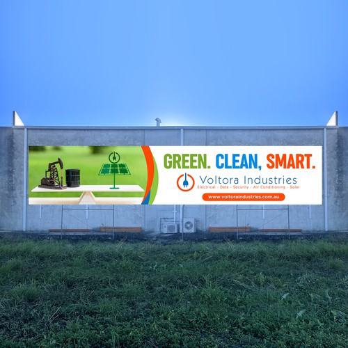 Voltora Industries Back Wall Banner Design by isuk