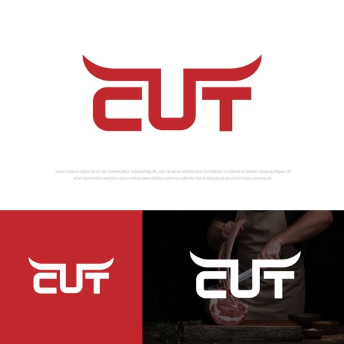 Design creative modern butcher shop logo and slogan Design by Kamran.Ali
