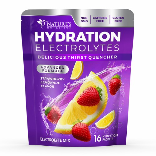 Refreshing Hydration Electrolytes Design Needed for Nature's Nutrition Design by GenScythe