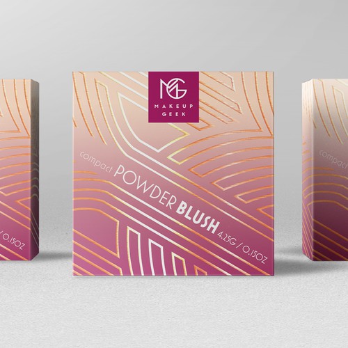 Makeup Geek Blush Box w/ Art Deco Influences Design by bcra