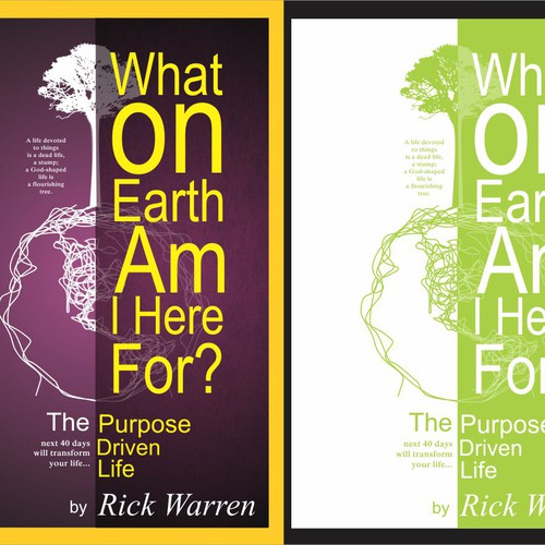 Book cover redesign for "What on Earth Am I Here For? The Purpose Driven Life" by Rick Warren Design by DimasDesigner