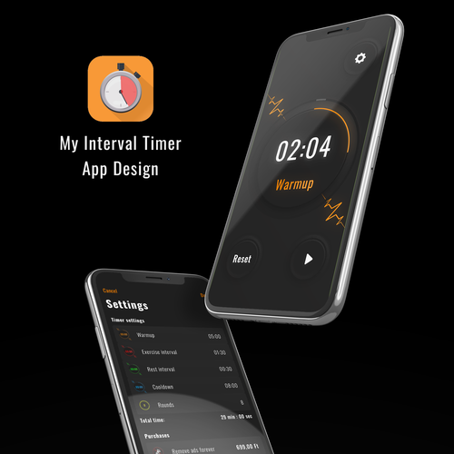 Redesign a popular fitness timer app Design by PROMETER