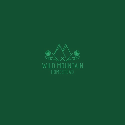 Artistic modern logo needed for a mountain-top flower farm. Diseño de Zolnya