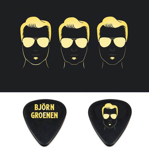 GUITAR PICK DESIGN PROFESSIONAL ARTIST Design by kkatty