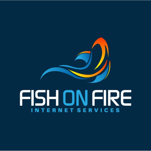 Fish on Fire - Internet Services Logo Design by claudworks