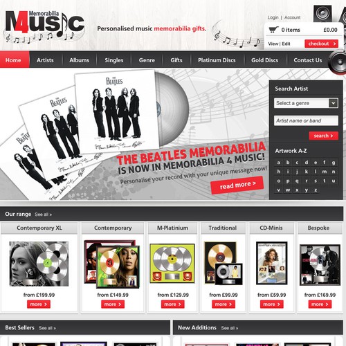 New banner ad wanted for Memorabilia 4 Music Design by jeryn