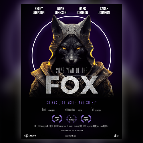 Life360 2023 Year of the Fox Poster Design by Anurag D. Designer