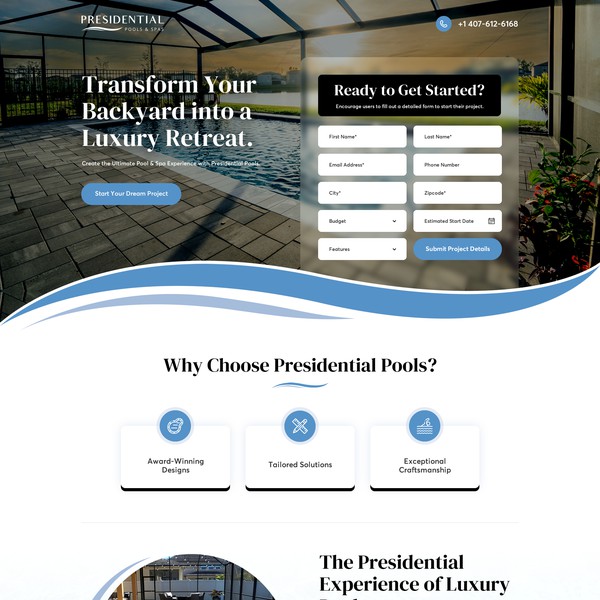 Luxury Backyard Pool Builder