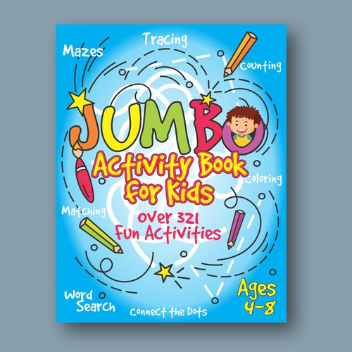 Fun Design for Jumbo Activity Book Design by jsonico