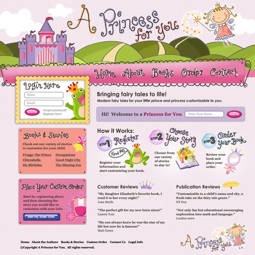 Customizable fairy tales website Réalisé par KT Design, LLC