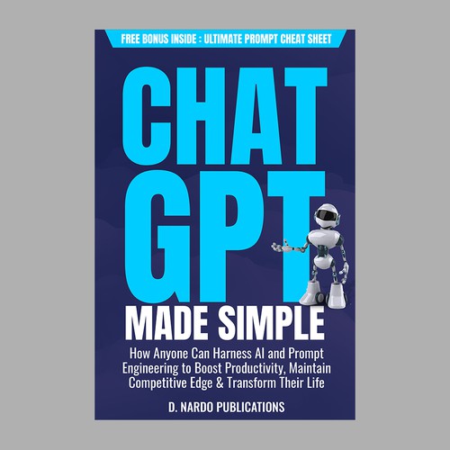 Professional Cover for BEST-SELLING BOOK about ChatGPT & AI Design by EPH Design