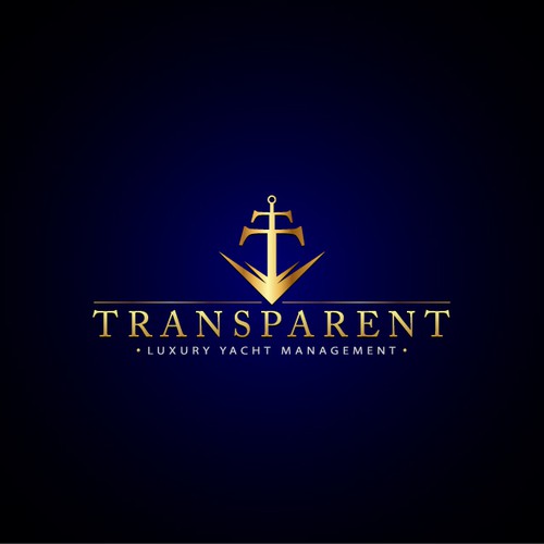 logo for TRANSPARENT Luxury Yacht Management Design by logosapiens™